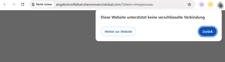 Chrome-Warnung: Diese Website unterst&uuml;tzt keine verschl&uuml;sselte Verbindung